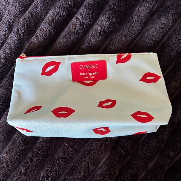 kate spade Handbags - Kate Spade & Clinique Red Lip Print Cosmetic Bag
